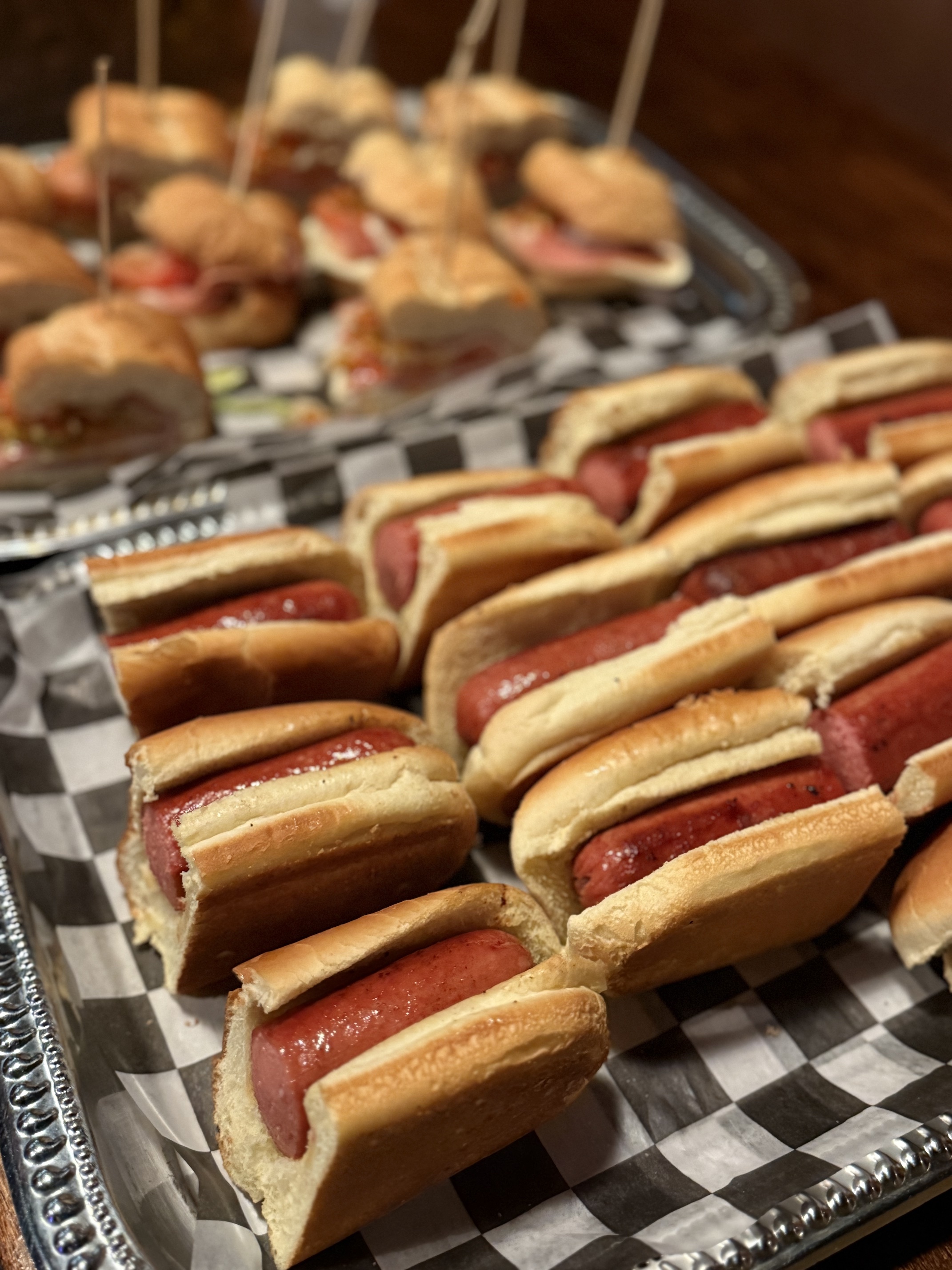Hot dog catering platter at Breadsoda